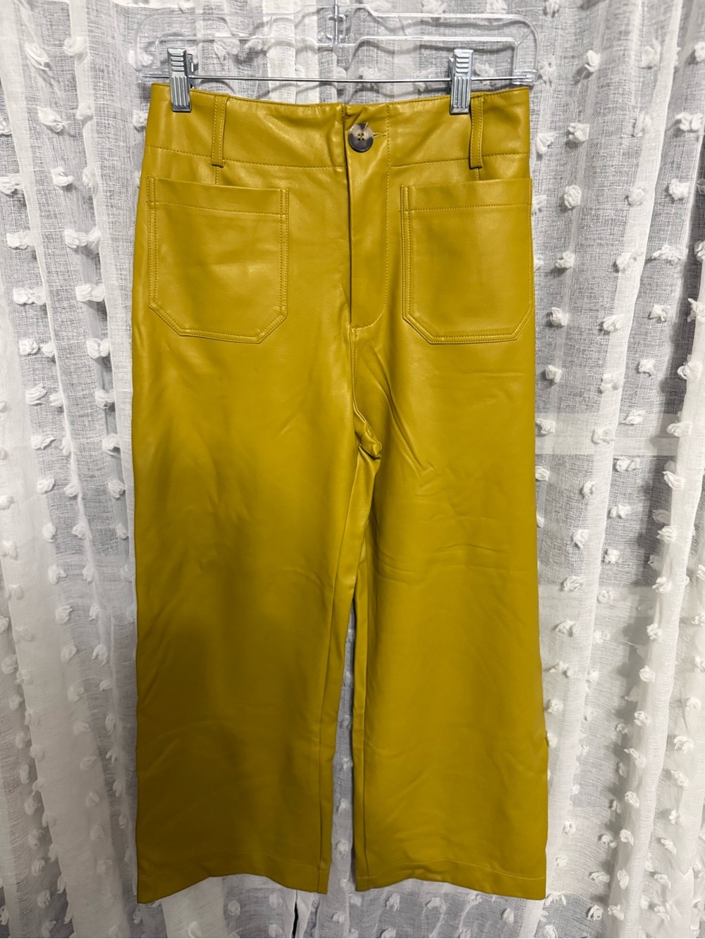 Anthropologie Mustard Yellow Wide Leg Pants 26 Maeve Collette pant